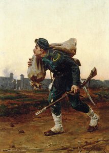 Soldier on a battlefield
