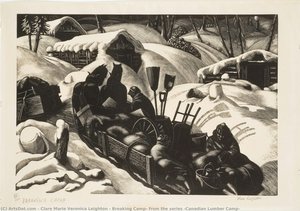 Breaking Camp, From The Series “canadian Lumber Camp” — Clare Marie Veronica Leighton