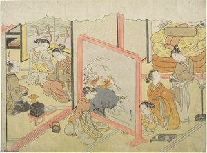 The Bedtime Sake Cup — Suzuki Harunobu