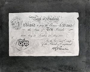 Ten Pound Note, (painting) — Victor Dubreuil