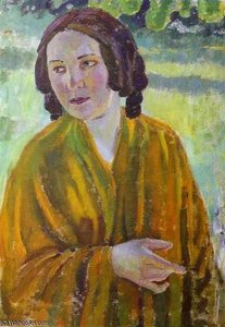 Woman In A Yellow Shawl — Victor Borisov Mtov