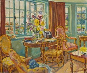 Cliffe Castle Interior ( ) — Marie Louise Roosevelt Pierrepont, Contemporary Realism