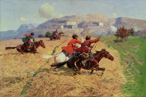 Cossacks Charging Into Battle