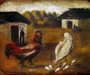 Hen With Chicken — Niko Pirosmani
