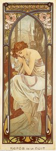Night's Rest — Alphonse Mucha