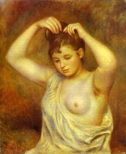 Woman Combing Her Hair. (femme Se Coiffant) — Pierre-auguste Renoir