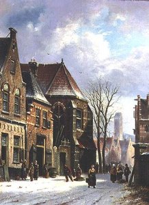 A Dutch Street Scene — Pieter Gerard Vertin