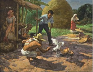 Sabong (cockfighting) — Fernando Cueto Amorsolo