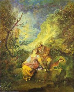 The Bird Nester — Jean-antoine Watteau, Rococo Style