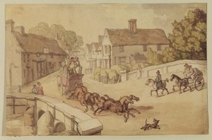 Village Scene — Thomas Rowlandson