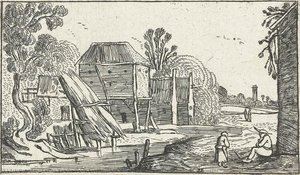 Landscape With Farmhouse And Barn On Stilts At A Water — Esaias Van De Velde I, Dutch Golden Age