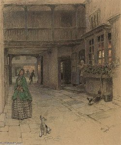 A Courtyard At The Red Lion, Banbury — Beatrice Parsons