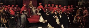Honorius Iii Approving The Rule Of St Dominic In 1216 — Leandro Bassano