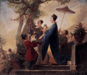 The Empress Of China Culling Mulberry Leaves — Bernhard Rode