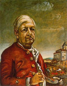 Self Portrait With Palette — Giorgio De Chirico, Neo-baroque Surrealism