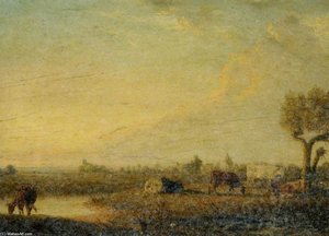Landscape With Cattle — Edmund Bristow