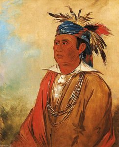 Wah Pón Jee A, The Swan, A Warrior — George Catlin, Contemporary Realism