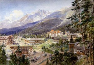 German Altschmecks In Der Hohen Tatra — Edward Theodore Compton, Alpine Watercolor