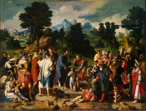 Christ Healing The Blind — Lucas Van Leyden, Northern Renaissance