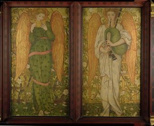 Angels With Pan Pipes And Bagpipes — John Roddam Spencer Stanhope