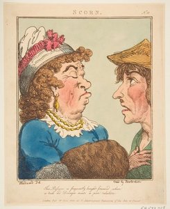 Scorn, From Le Brun Travested — Thomas Rowlandson