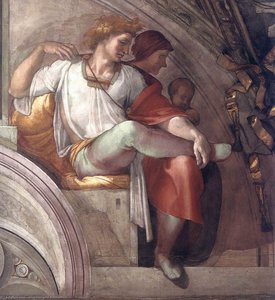 Eleazar - Matthan (detail) — Michelangelo Buonarroti