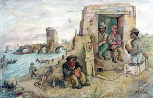 Ferry In East-river — David Davidovich Burliuk