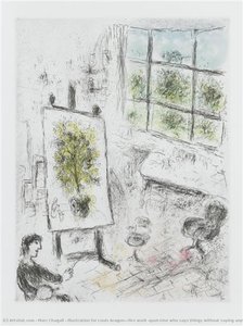 Illustration For Louis Aragon's Work "one Who Says Things Without Saying Anything" — Marc Chagall, Expressionism
