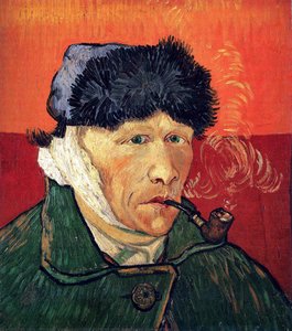 Self Portrait with Bandaged Ear and Pipe