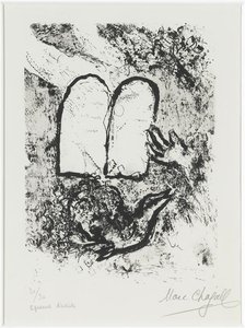 The Tablets Of Law — Marc Chagall, Surrealist Naïve Art