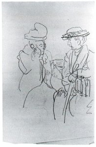 Sketch Of Two Women Talking — Gwen John