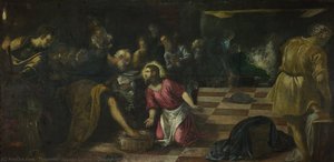 Christ Washing The Feet Of The Disciples — Jacopo Tintoretto, Baroque Drama