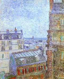 Paris Seen From Vincent's Room In The Rue Lepic — Vincent Willem Van Gogh, Post-impressionism