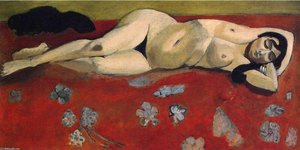 Sleeping Nude On A Red Background — Henri Matisse, Post-impressionism