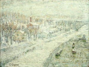 Winter Landscape. Washington Bridge — Ernest Lawson