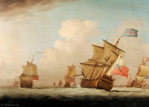 Shipping Off Spithead — Peter Monamy