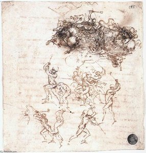 Study Of Battles On Horseback And On Foot — Leonardo Da Vinci