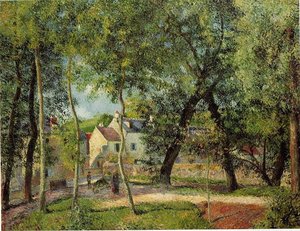 Paysage A Osny Pres De L'abreuvoir — Camille Pissarro, Impressionism