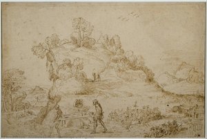 Landscape And Figures — Annibale Carracci