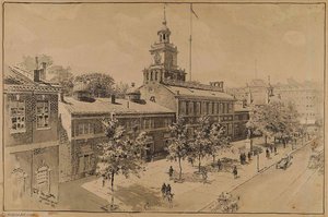 Philadelphia, Independence Hall, Chestnut Street — Ernest Clifford Peixotto