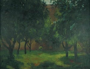 Green Trees And House — Arthur Segal, Impressionism