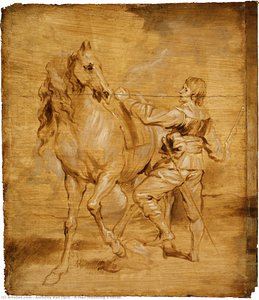 A Man Mounting A Horse — Sir Anthony Van Dyck