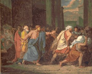 JESUS CHASSANT LES MARCHANDS DU TEMPLE