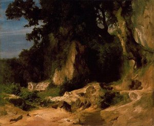 Pente Rocheuse Des Monts Albains — Arnold Böcklin, Symbolism