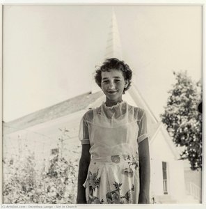 Girl In Church — Dorothea Lange, Documentary Photography