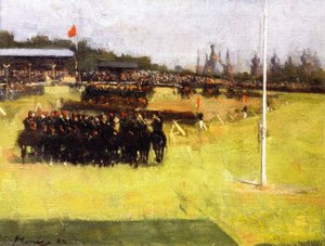 The Musical Ride Of The 15th Hussars During The Military Tournament, Glasgow International Exhibition — Sir John Lavery, Edwardian Society Portraiture