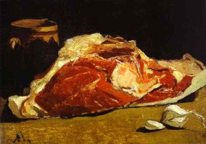 Still Life; Piece Of Beef — Claude Monet, Impressionism