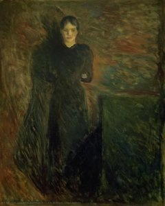 Lady In Black (olga Buhre) — Edvard Munch, Symbolist Expressionism