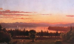 Lake Champlain And Rock Point — Charles Louis Heyde