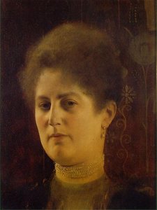 Portrait Of A Lady (frau Heymann) — Gustav Klimt, The Painting Exemplifies The Stylistic Hallmarks O